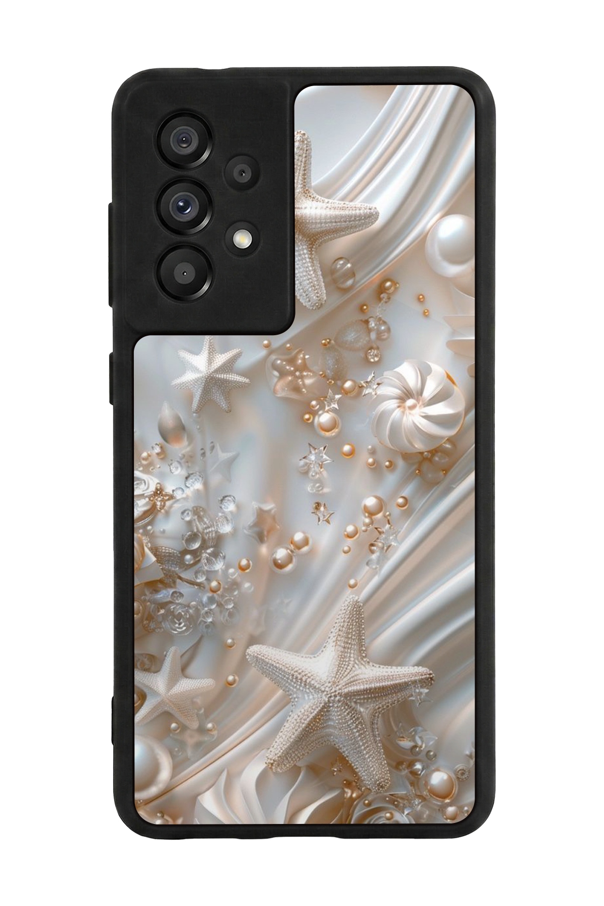 Samsung Galaxy A73 Uyumlu  İnci Tasarımlı Glossy Premium Kılıf