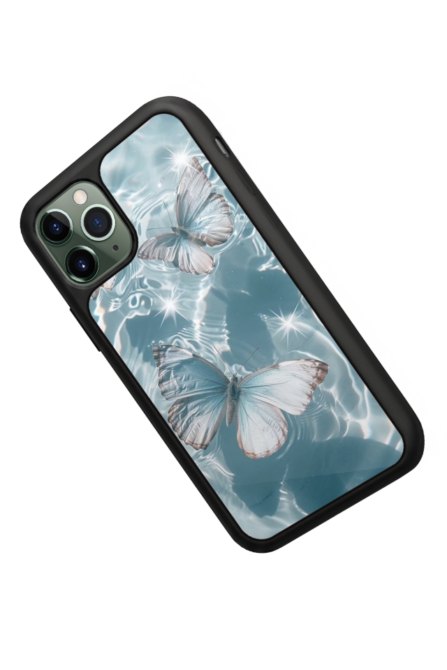 iPhone 11 Pro Uyumlu Kelebek Tasarımlı Glossy Premium Kılıf