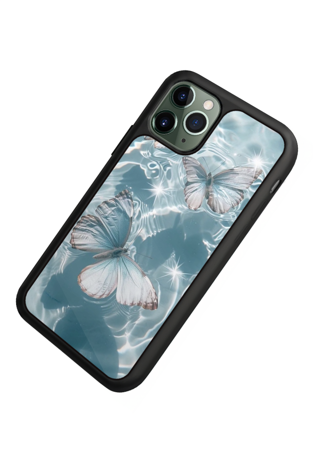 iPhone 11 Pro Uyumlu Kelebek Tasarımlı Glossy Premium Kılıf