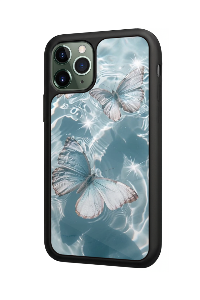 iPhone 11 Pro Uyumlu Kelebek Tasarımlı Glossy Premium Kılıf