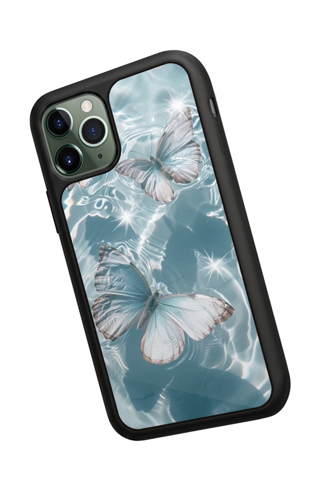 iPhone 11 Pro Uyumlu Kelebek Tasarımlı Glossy Premium Kılıf