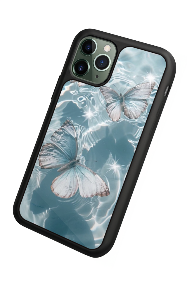 iPhone 11 Pro Uyumlu Kelebek Tasarımlı Glossy Premium Kılıf