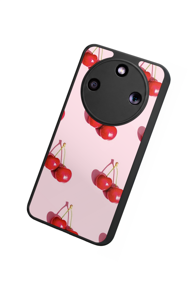 Honor Magic 8 Lite Uyumlu Kiraz Tasarımlı Glossy Premium Kılıf