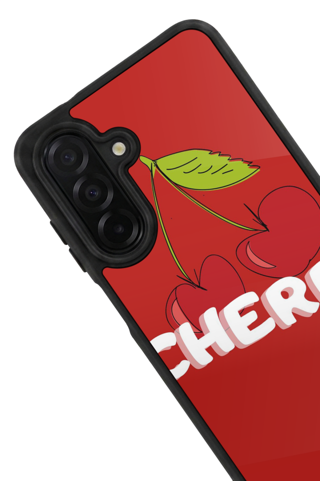 Samsung Galaxy A36 Uyumlu Kiraz Tasarımlı Glossy Premium Kılıf