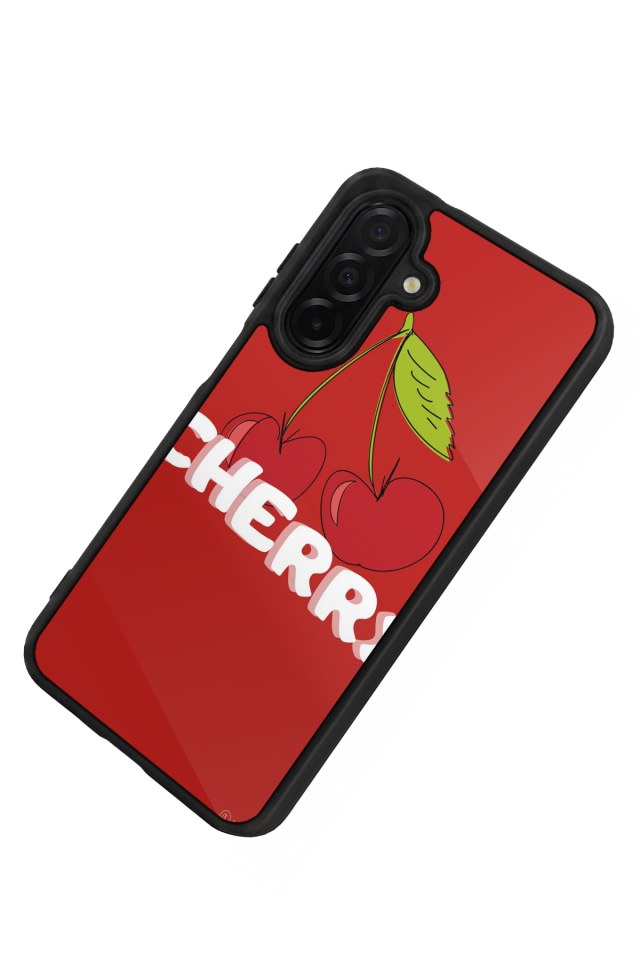 Samsung Galaxy A36 Uyumlu Kiraz Tasarımlı Glossy Premium Kılıf