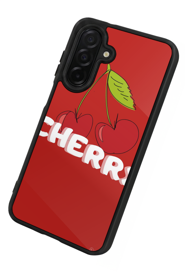 Samsung Galaxy A36 Uyumlu Kiraz Tasarımlı Glossy Premium Kılıf