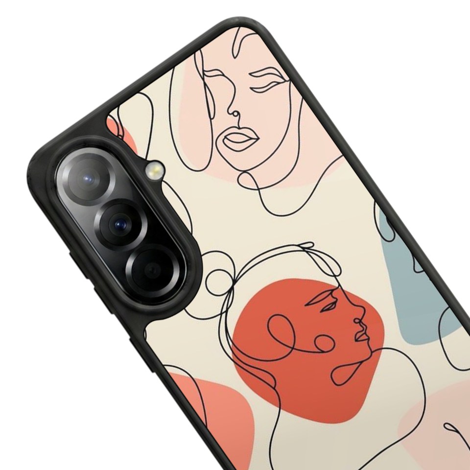 Samsung Galaxy A57 Uyumlu Line Art Tasarımlı Glossy Premium Kılıf