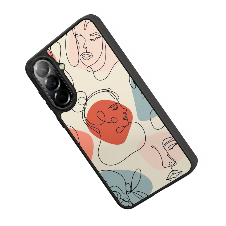 Samsung Galaxy A57 Uyumlu Line Art Tasarımlı Glossy Premium Kılıf