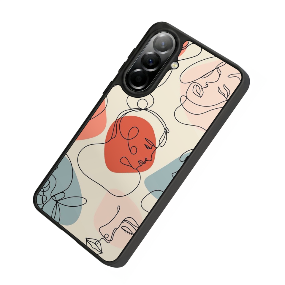 Samsung Galaxy A57 Uyumlu Line Art Tasarımlı Glossy Premium Kılıf