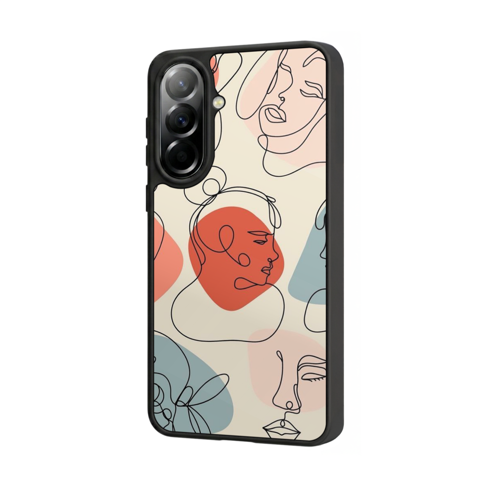 Samsung Galaxy A57 Uyumlu Line Art Tasarımlı Glossy Premium Kılıf