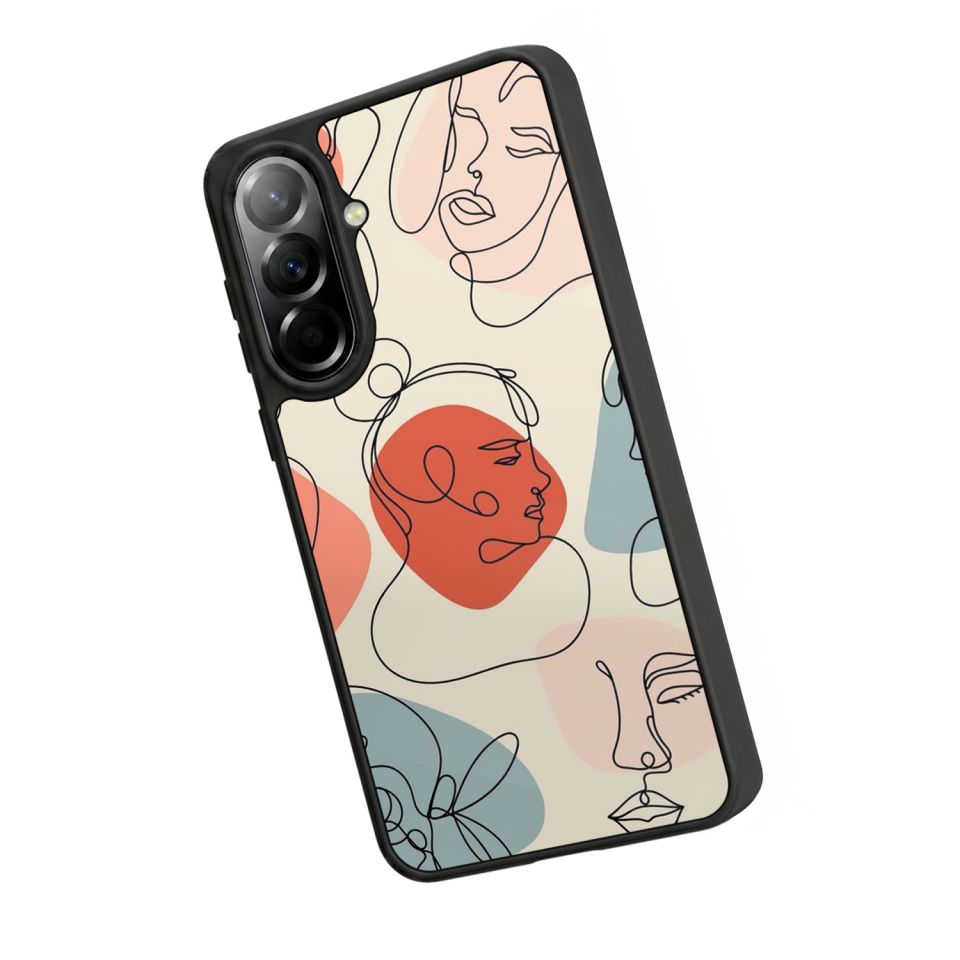 Samsung Galaxy A57 Uyumlu Line Art Tasarımlı Glossy Premium Kılıf