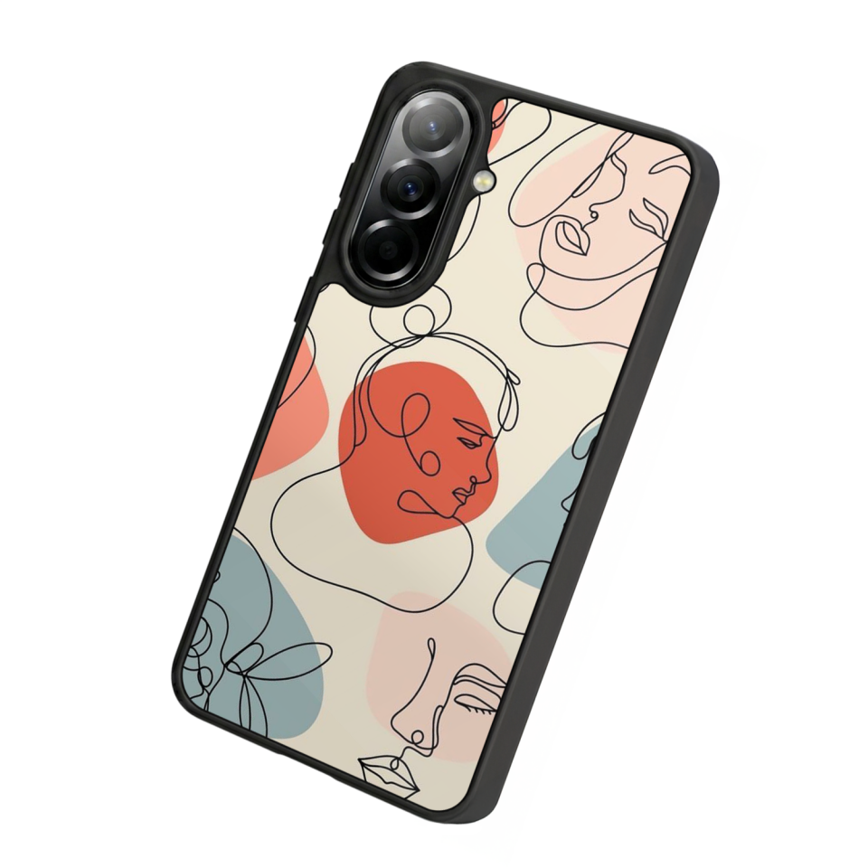 Samsung Galaxy A57 Uyumlu Line Art Tasarımlı Glossy Premium Kılıf