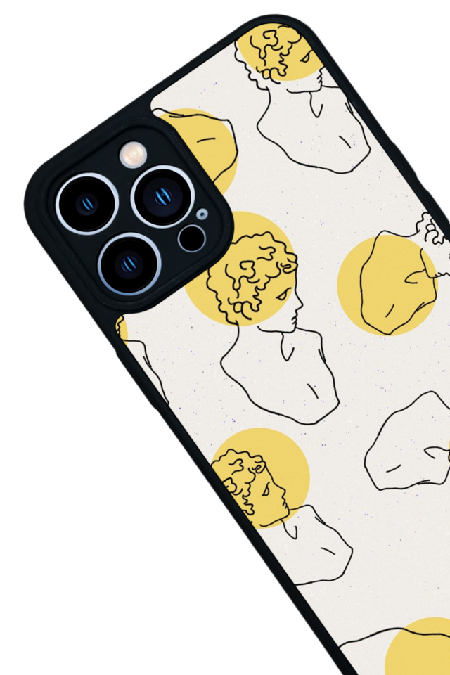 iPhone 12 Pro Max Uyumlu Line Art Tasarımlı Glossy Premium Kılıf