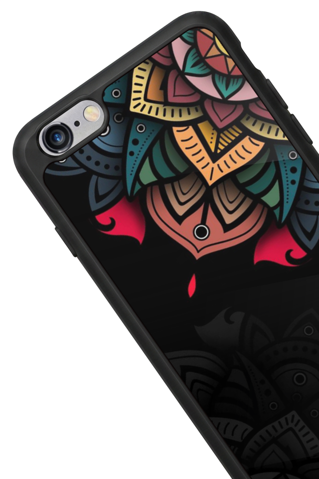 iPhone 6s Plus Uyumlu Mandala Tasarımlı Glossy Premium Kılıf