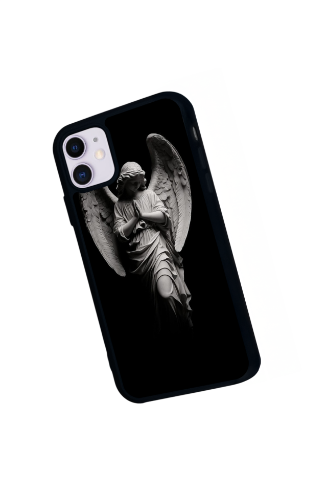 iPhone 11 Uyumlu Melek Tasarımlı Glossy Premium Kılıf