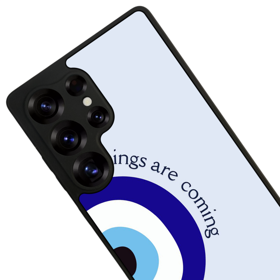 Samsung Galaxy S25 Ultra Uyumlu Nazar Tasarımlı Glossy Premium Kılıf