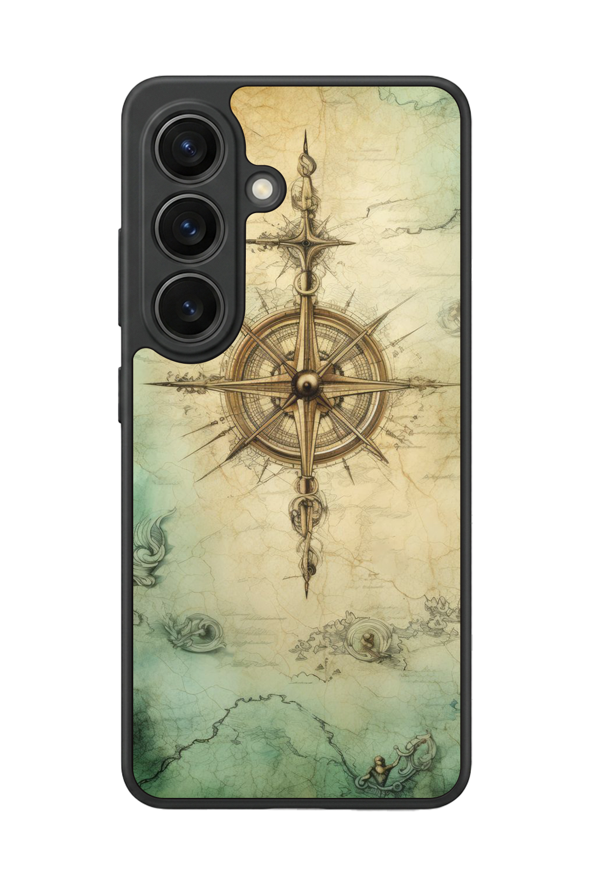 Samsung Galaxy S26 Uyumlu Pusula Tasarımlı Glossy Premium Kılıf