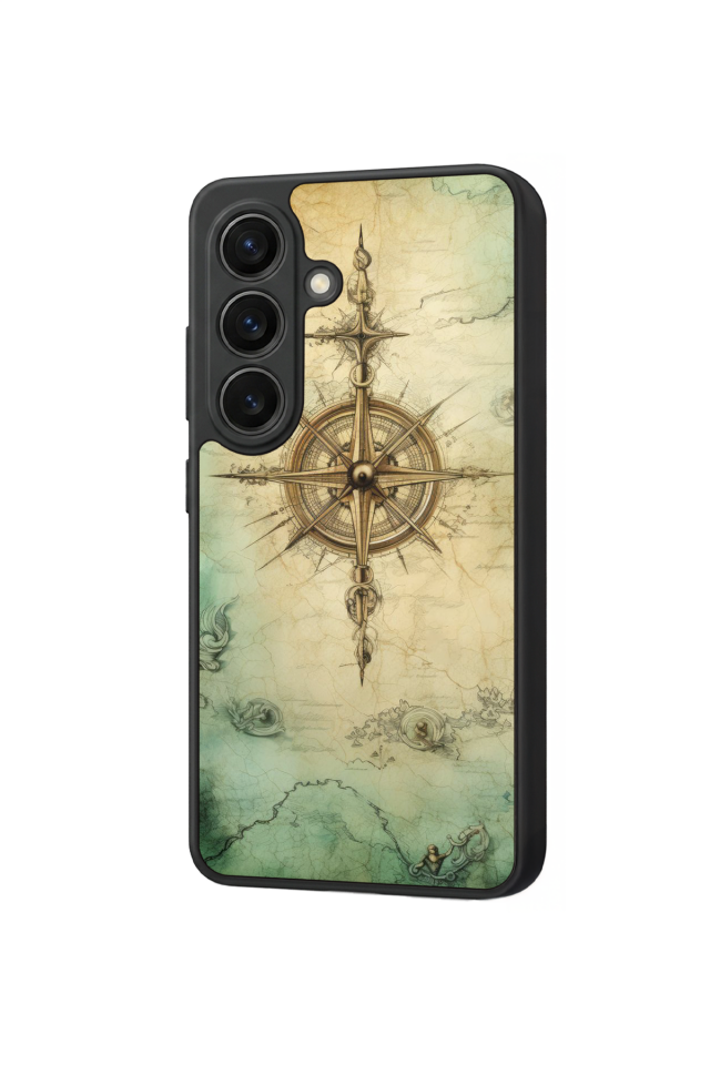 Samsung Galaxy S26 Uyumlu Pusula Tasarımlı Glossy Premium Kılıf