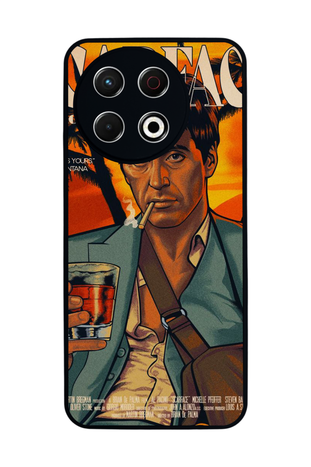 Tecno Spark 30 Pro Uyumlu Scarface Tasarımlı Glossy Premium Kılıf