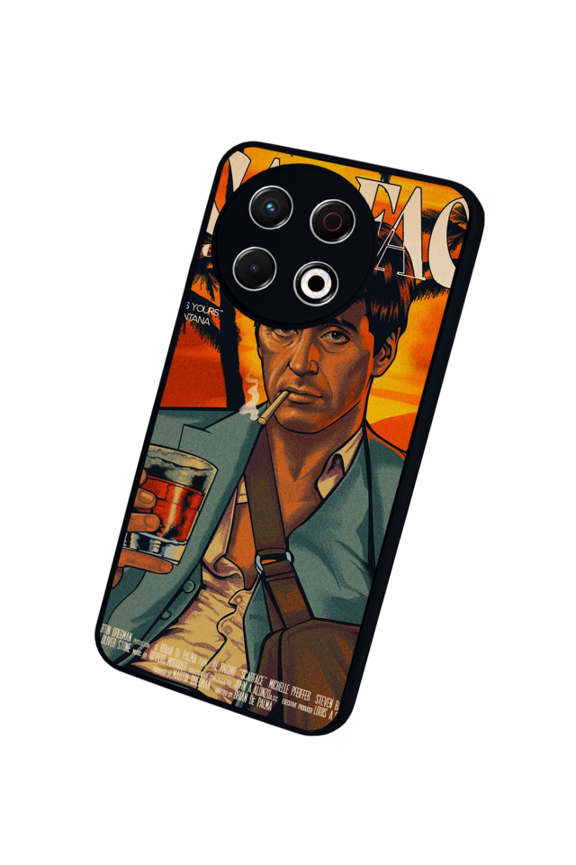 Tecno Spark 30 Pro Uyumlu Scarface Tasarımlı Glossy Premium Kılıf