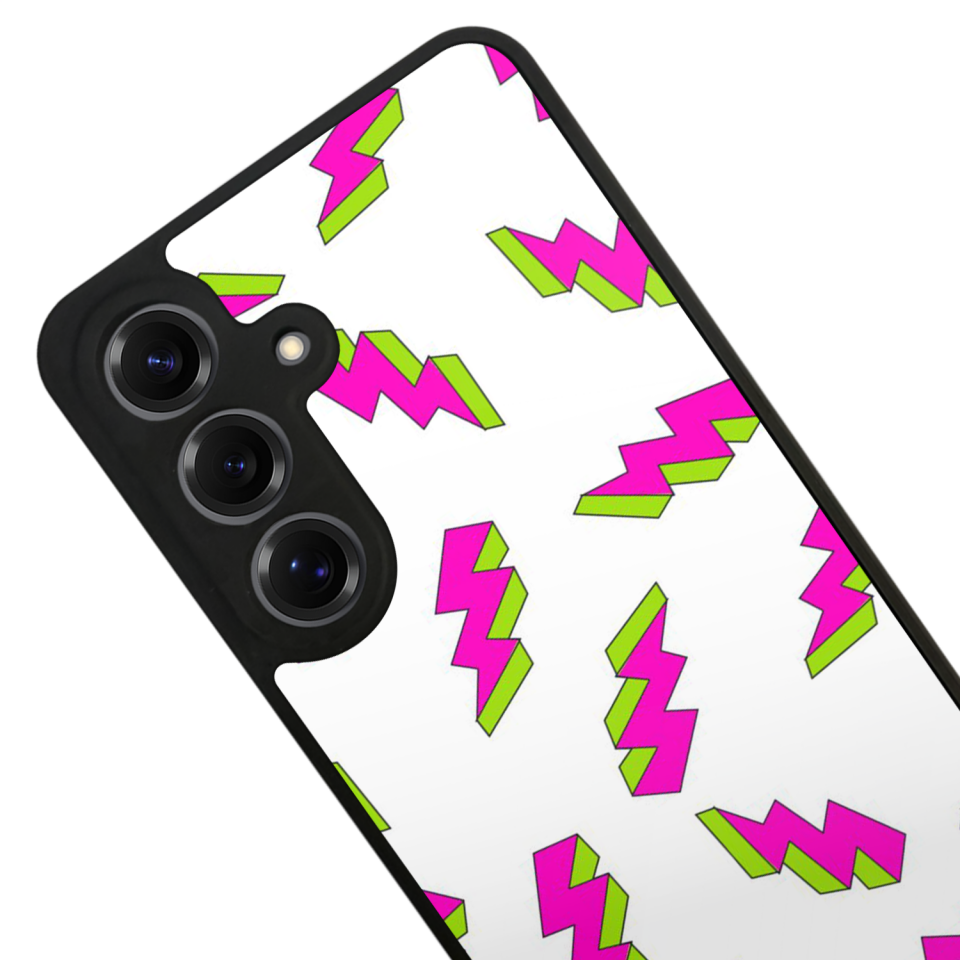 Samsung Galaxy S25 Uyumlu Simsek Tasarımlı Glossy Premium Kılıf