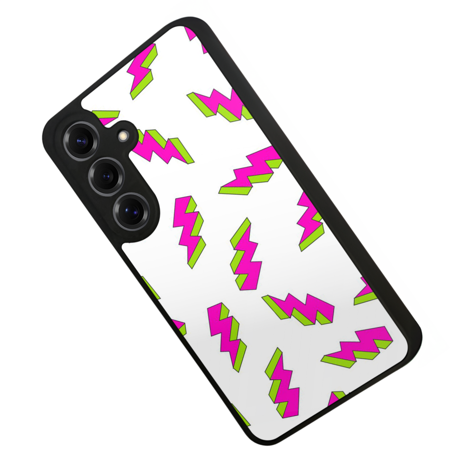 Samsung Galaxy S25 Uyumlu Simsek Tasarımlı Glossy Premium Kılıf