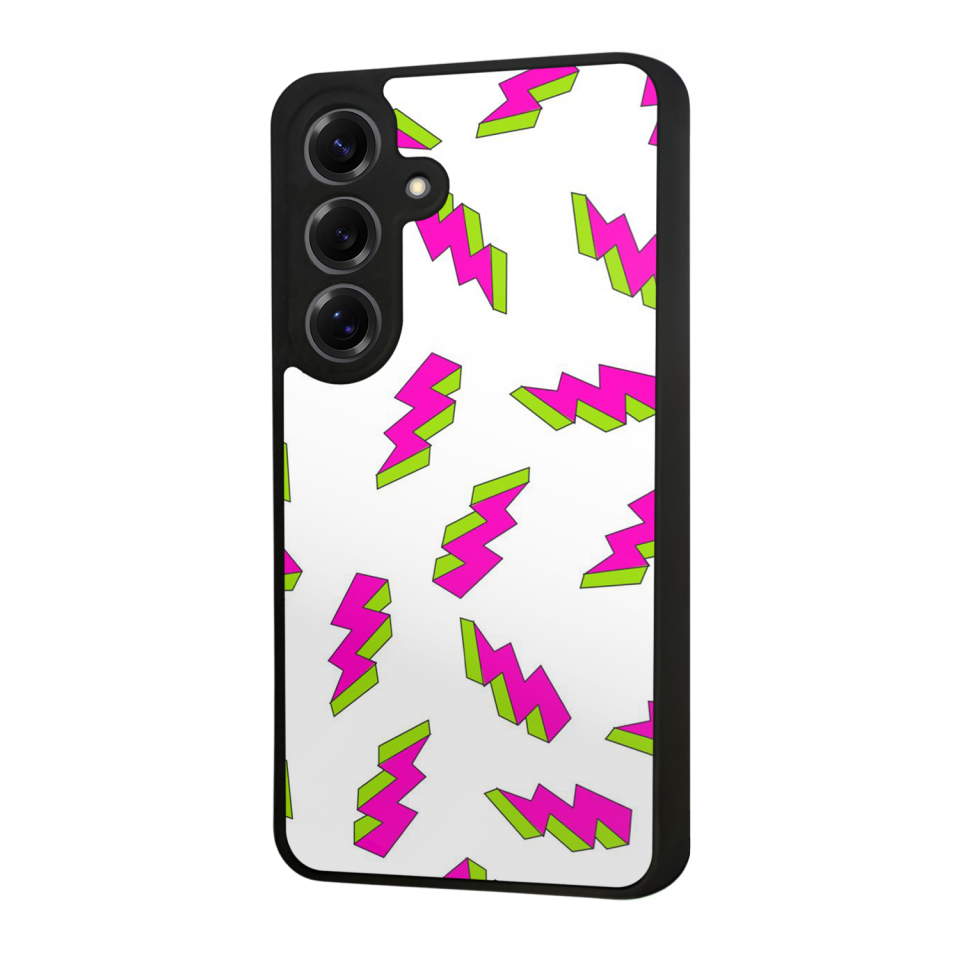 Samsung Galaxy S25 Uyumlu Simsek Tasarımlı Glossy Premium Kılıf