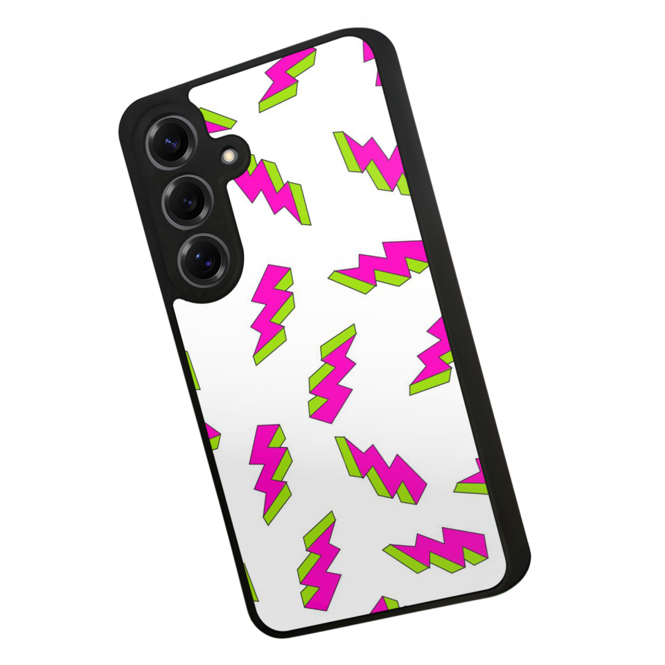 Samsung Galaxy S25 Uyumlu Simsek Tasarımlı Glossy Premium Kılıf