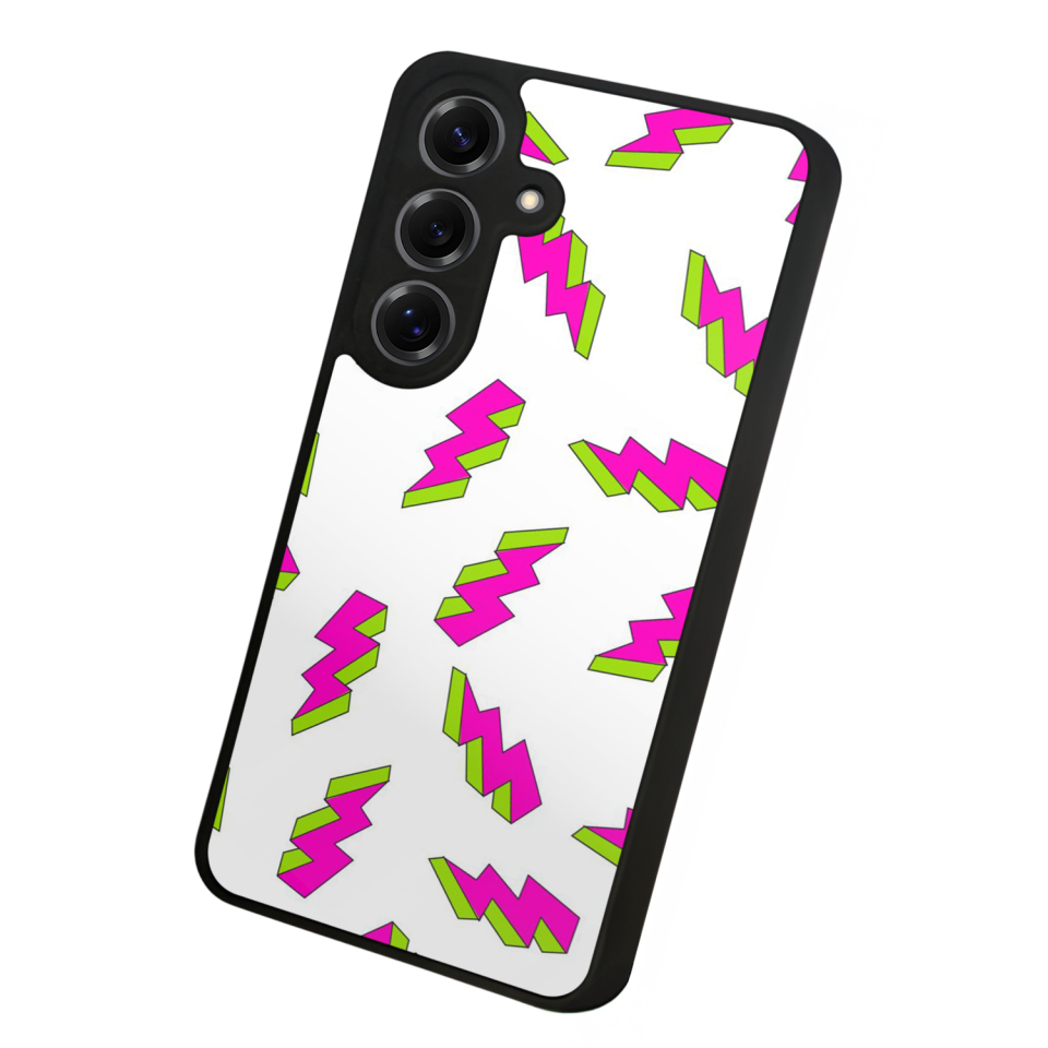 Samsung Galaxy S25 Uyumlu Simsek Tasarımlı Glossy Premium Kılıf