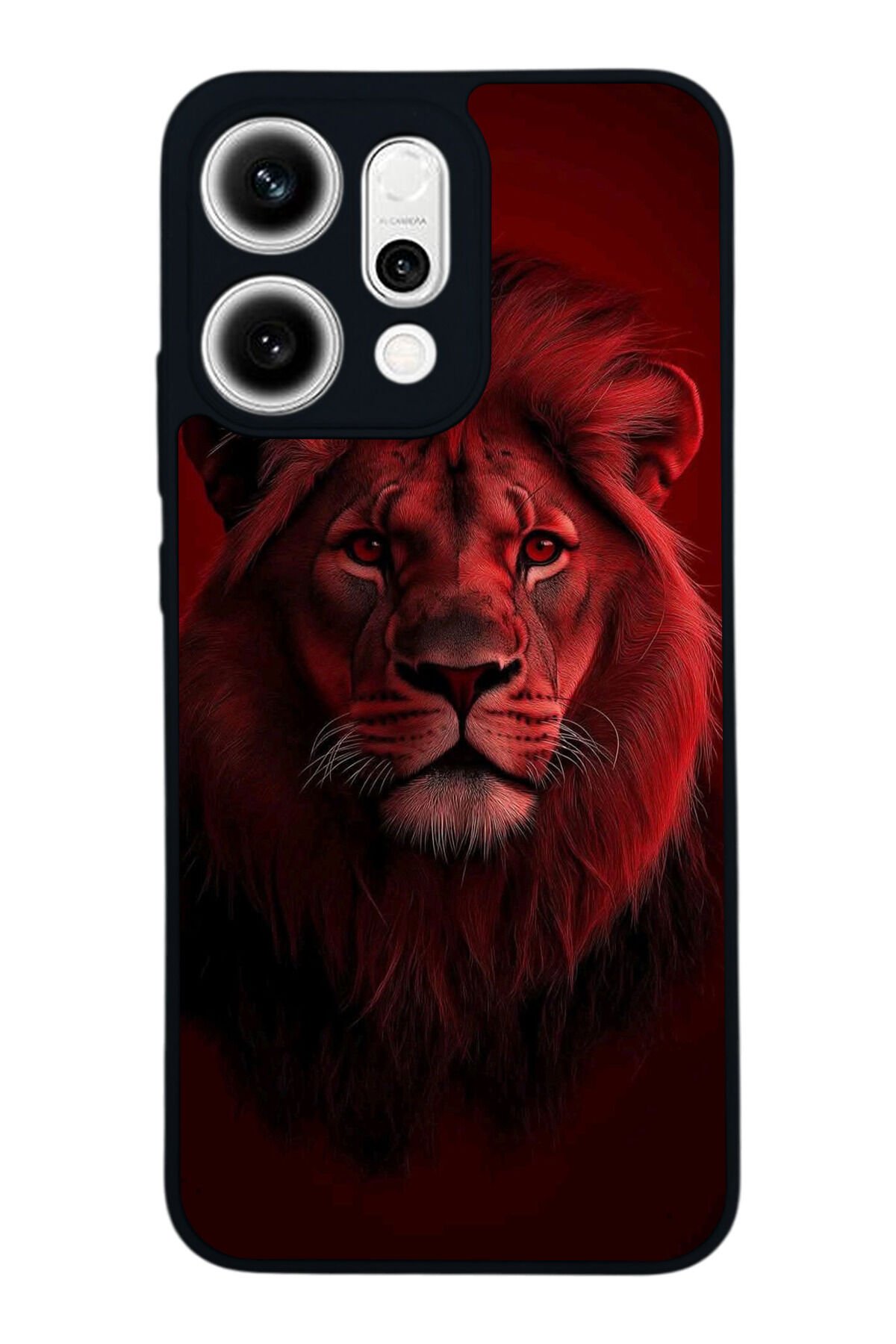 Oppo Reno 14 Uyumlu Aslan Tasarımlı Glossy Premium Kılıf