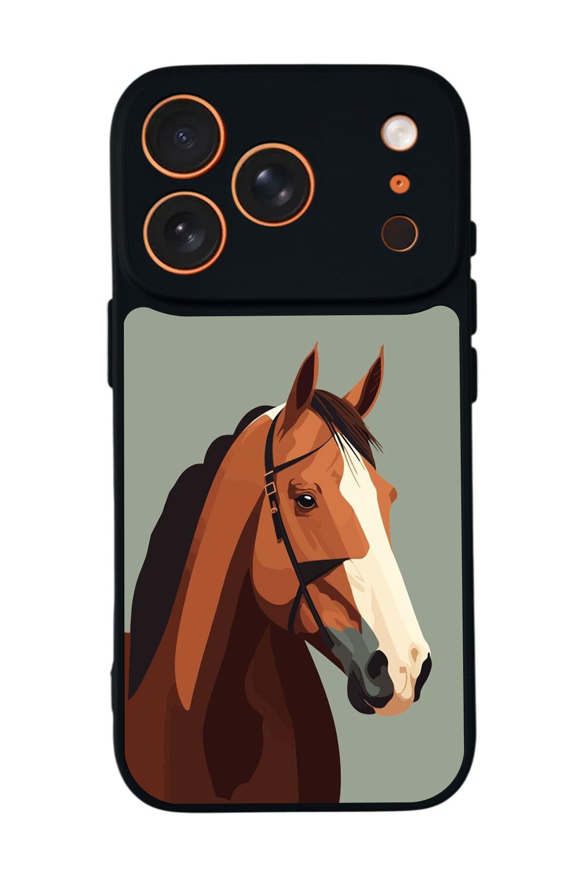 iPhone 17 Pro Max Uyumlu At Horse Tasarımlı Glossy Premium Kılıf