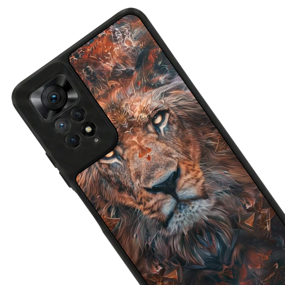 Xiaomi Redmi Note 12 Pro Uyumlu Aslan Tasarımlı Glossy Premium Kılıf