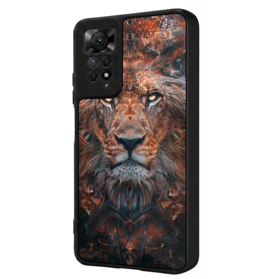 Xiaomi Redmi Note 12 Pro Uyumlu Aslan Tasarımlı Glossy Premium Kılıf