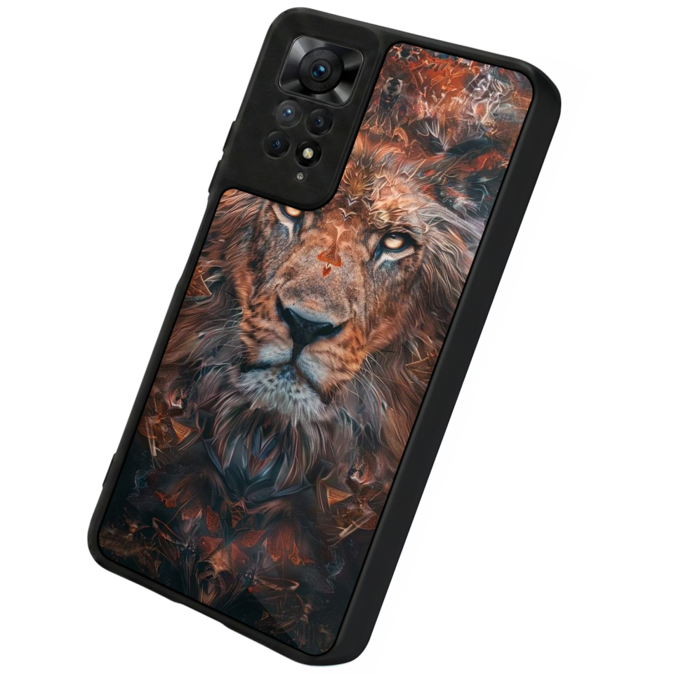 Xiaomi Redmi Note 12 Pro Uyumlu Aslan Tasarımlı Glossy Premium Kılıf