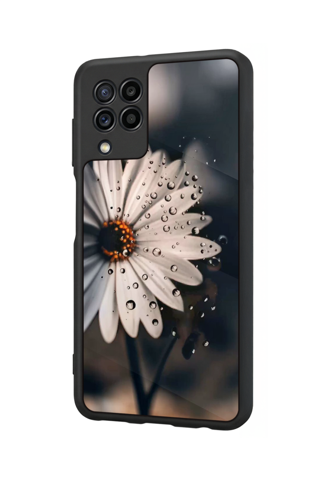 Samsung Galaxy M32 Uyumlu Cicek Tasarımlı Glossy Premium Kılıf