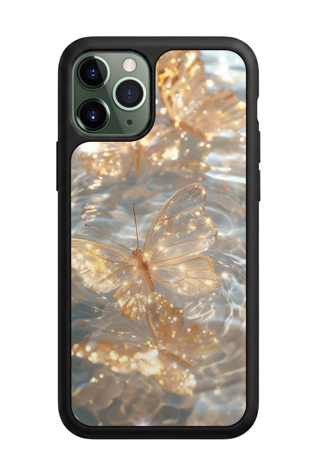 iPhone 11 Pro Uyumlu Kelebek Tasarımlı Glossy Premium Kılıf