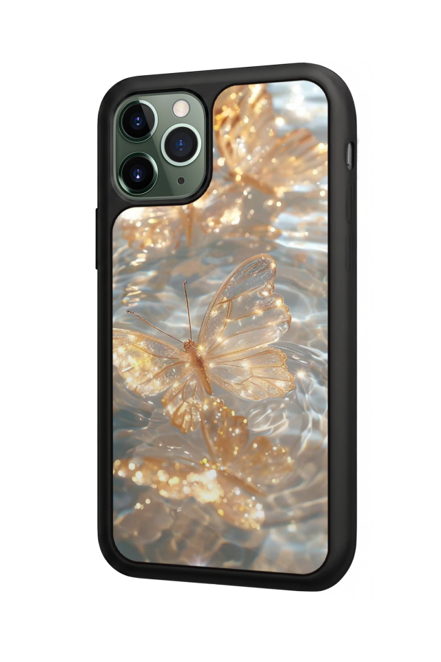 iPhone 11 Pro Uyumlu Kelebek Tasarımlı Glossy Premium Kılıf