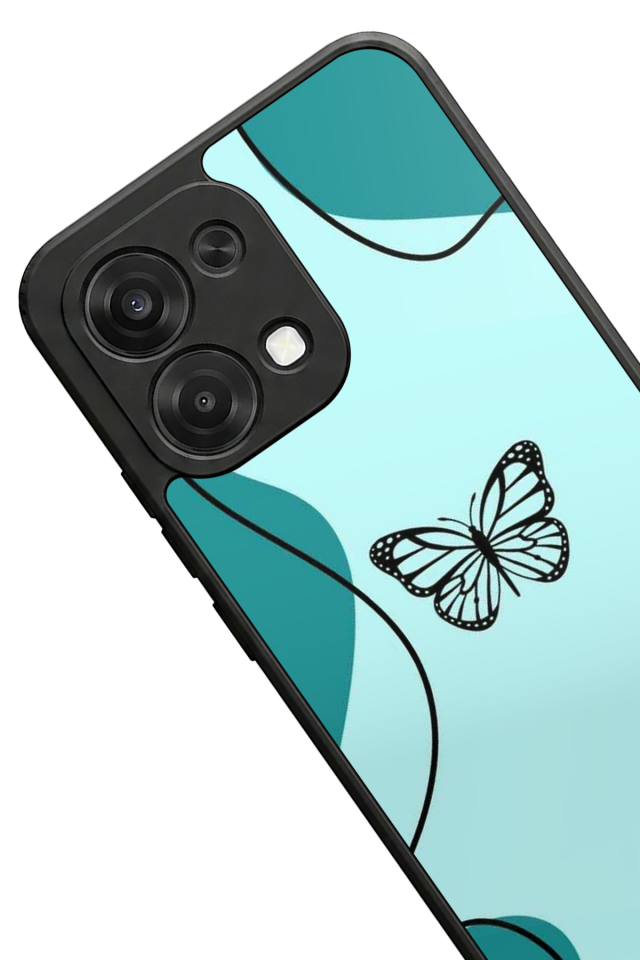 Oppo A6 Pro Uyumlu Kelebek Tasarımlı Glossy Premium Kılıf