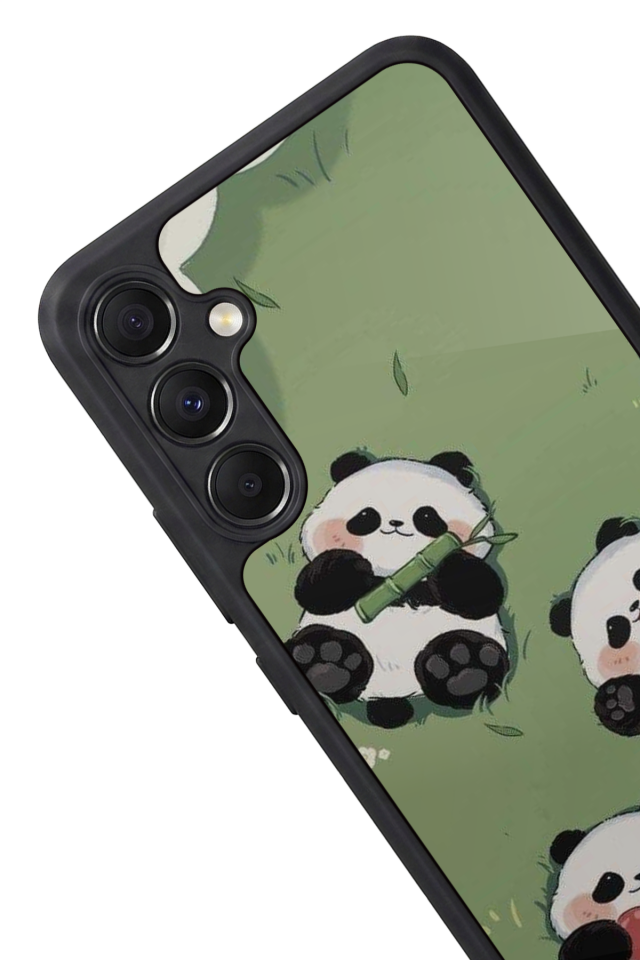 Samsung Galaxy M34 Uyumlu Panda Tasarımlı Glossy Premium Kılıf