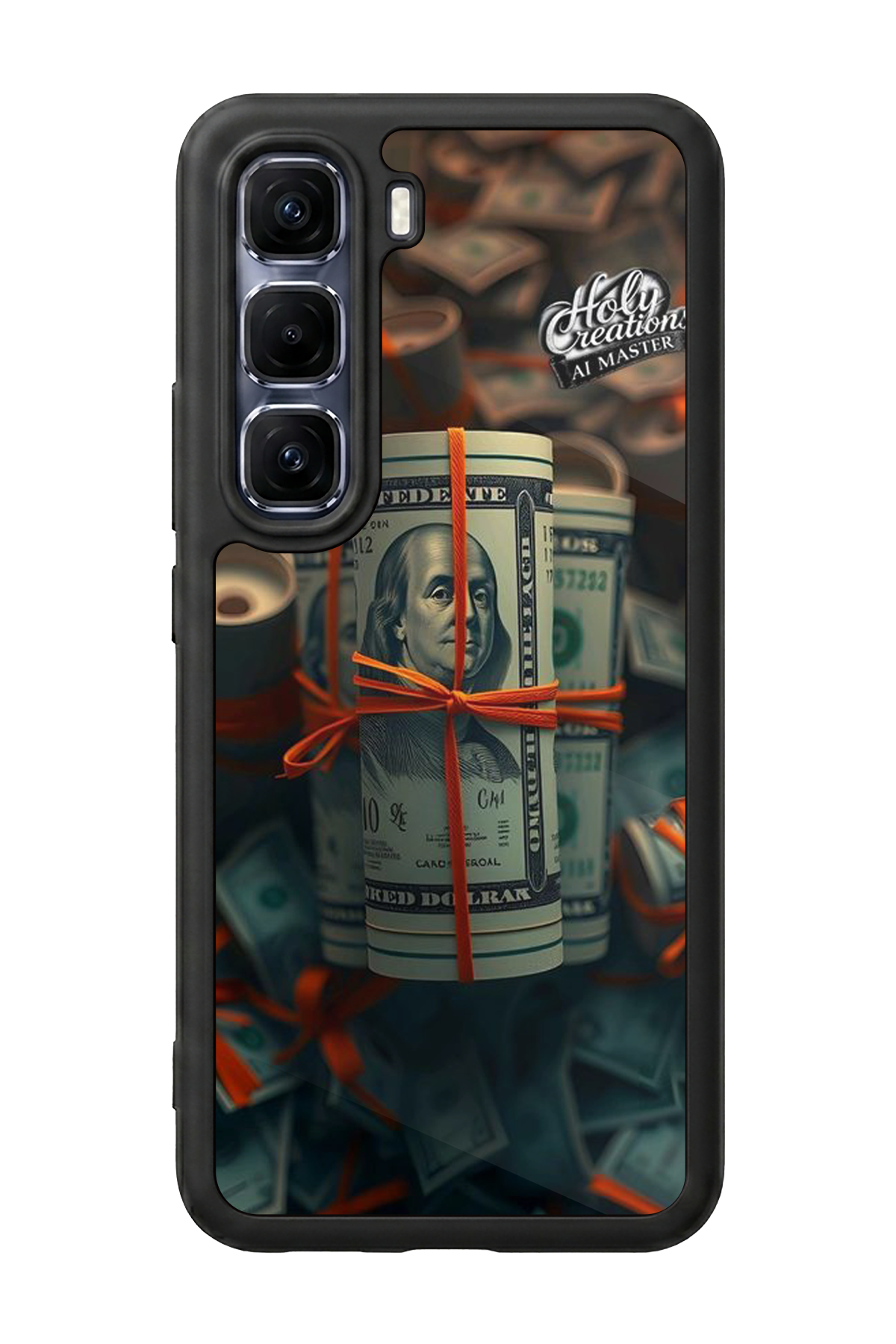 Infinix Hot 60 Pro Plus Uyumlu Para Tasarımlı Glossy Premium Kılıf