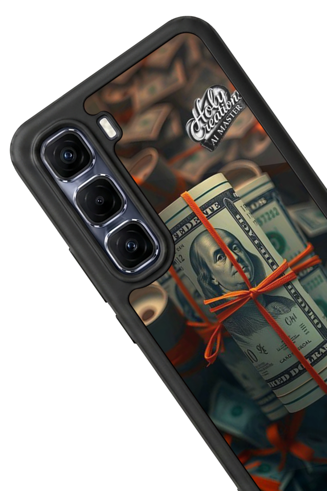 Infinix Hot 60 Pro Plus Uyumlu Para Tasarımlı Glossy Premium Kılıf