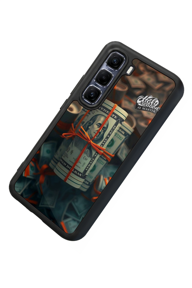 Infinix Hot 60 Pro Plus Uyumlu Para Tasarımlı Glossy Premium Kılıf