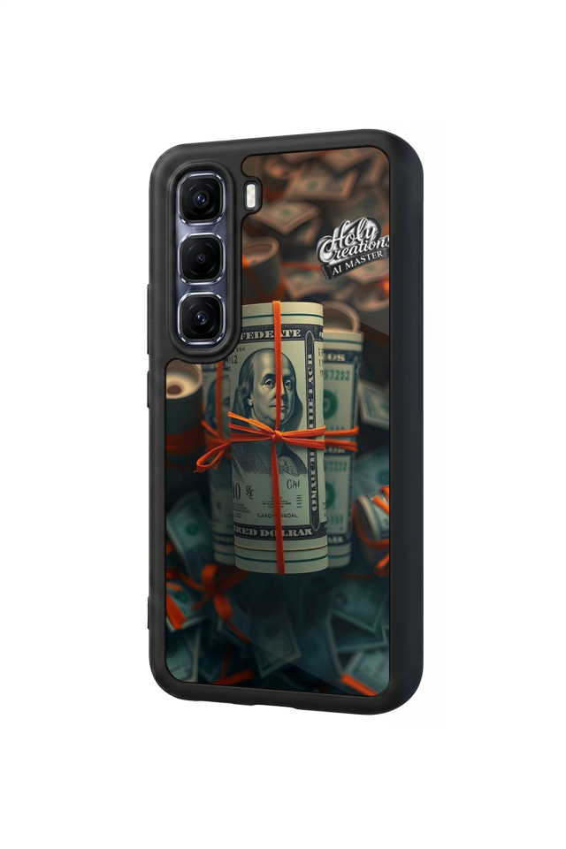 Infinix Hot 60 Pro Plus Uyumlu Para Tasarımlı Glossy Premium Kılıf