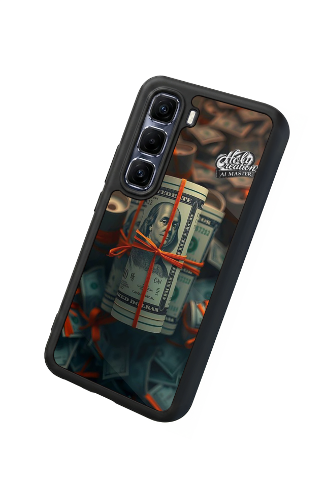 Infinix Hot 60 Pro Plus Uyumlu Para Tasarımlı Glossy Premium Kılıf