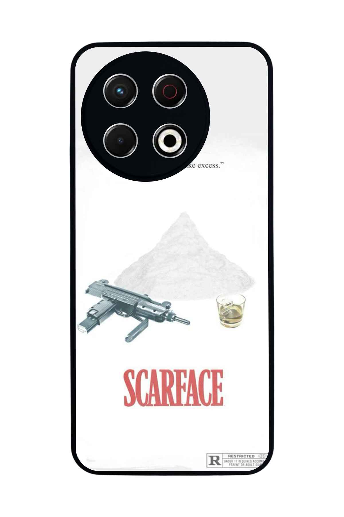Tecno Spark 30 Pro Uyumlu Scarface Tasarımlı Glossy Premium Kılıf