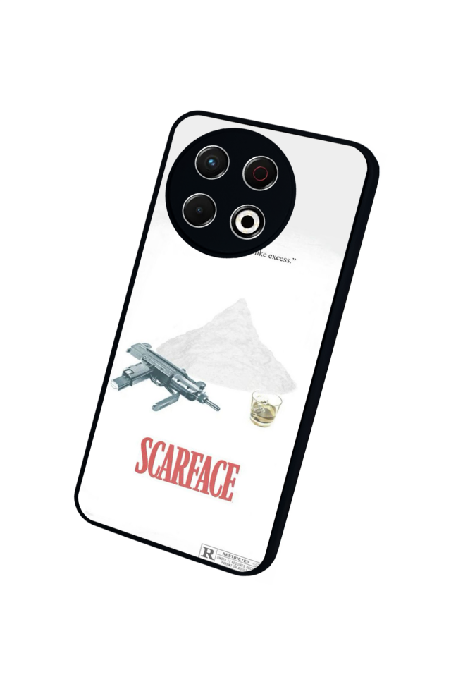 Tecno Spark 30 Pro Uyumlu Scarface Tasarımlı Glossy Premium Kılıf