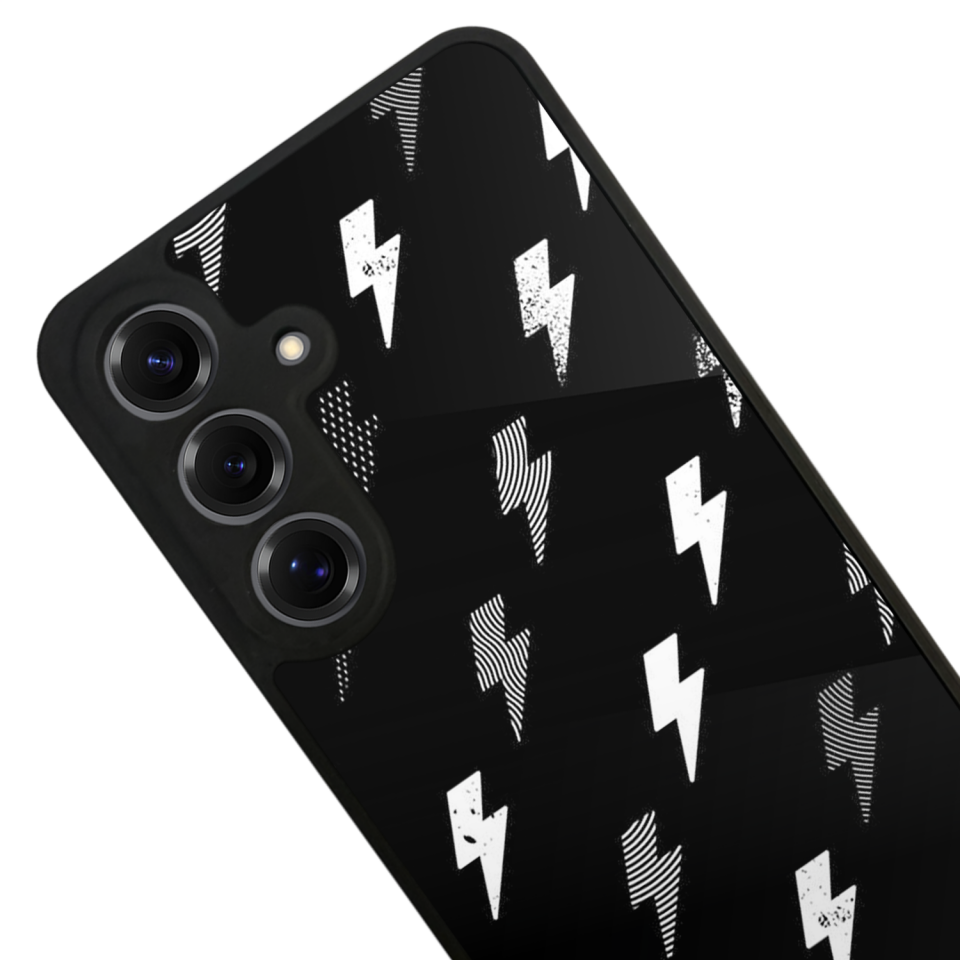 Samsung Galaxy S25 Uyumlu Simsek Tasarımlı Glossy Premium Kılıf