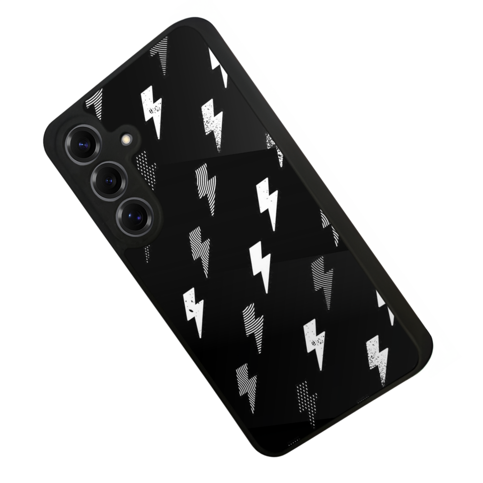 Samsung Galaxy S25 Uyumlu Simsek Tasarımlı Glossy Premium Kılıf