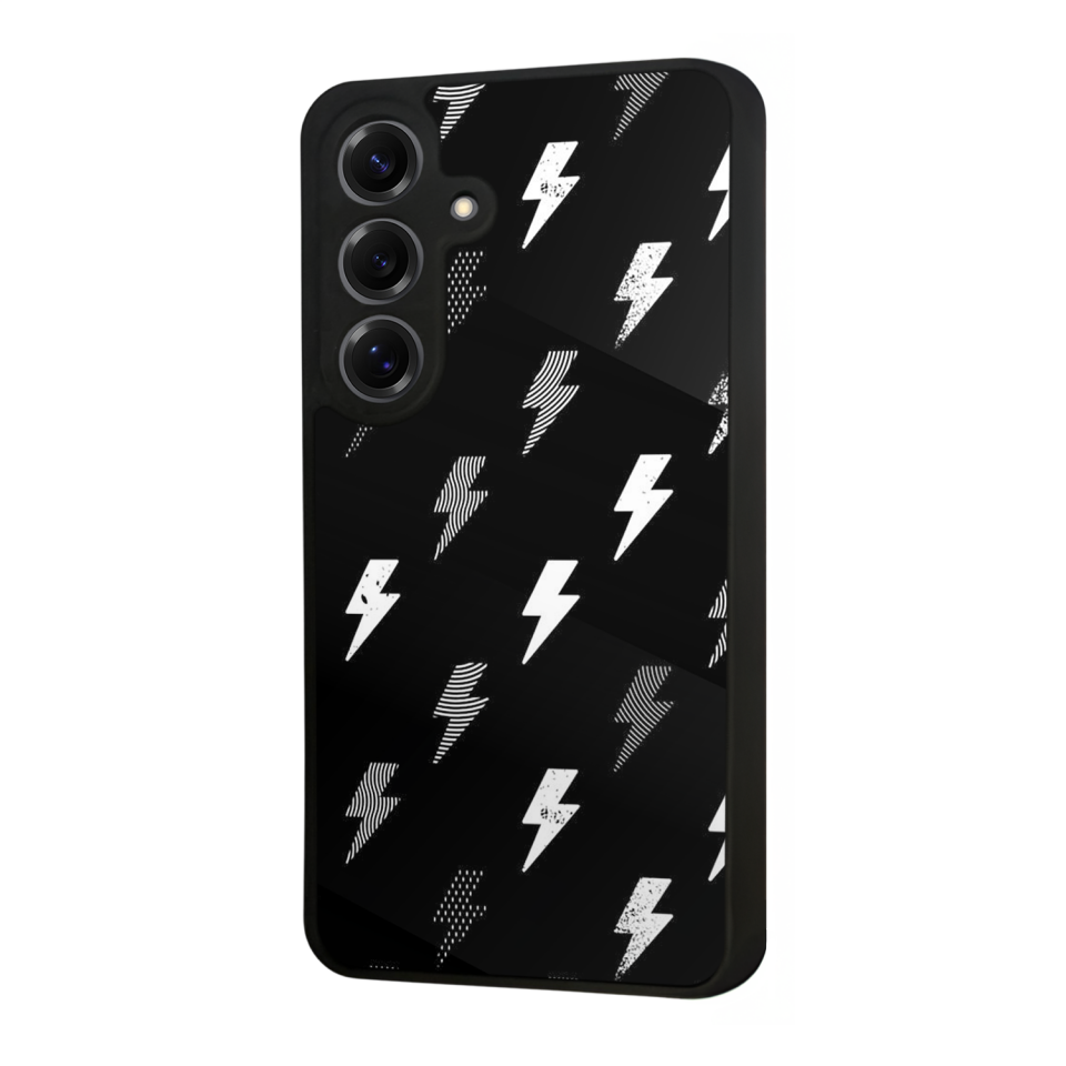 Samsung Galaxy S25 Uyumlu Simsek Tasarımlı Glossy Premium Kılıf