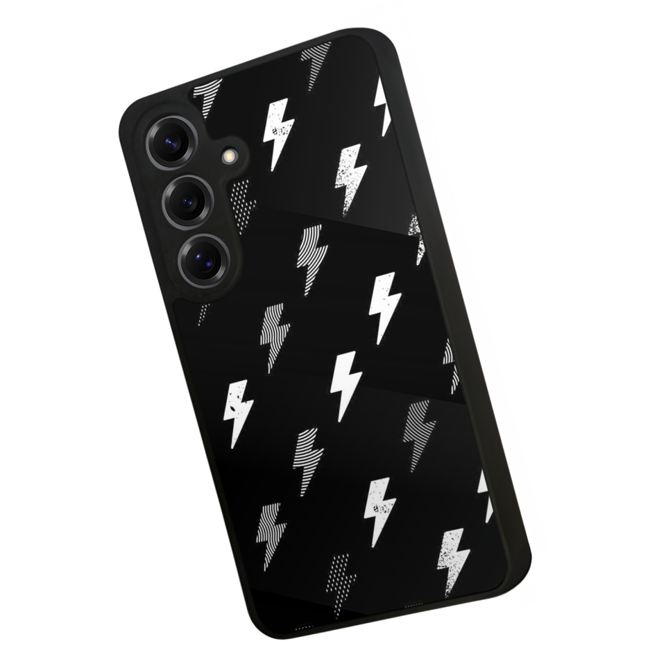 Samsung Galaxy S25 Uyumlu Simsek Tasarımlı Glossy Premium Kılıf
